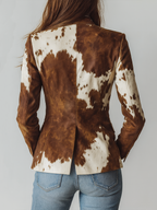Agata | Blazer Vintage Stampa Mucca Eco-Responsabile