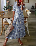 Lisa | Rilassati Boho Midi Jurk