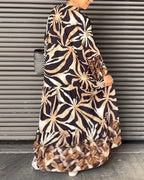 Nina | Losse V-hals Jurk met Print