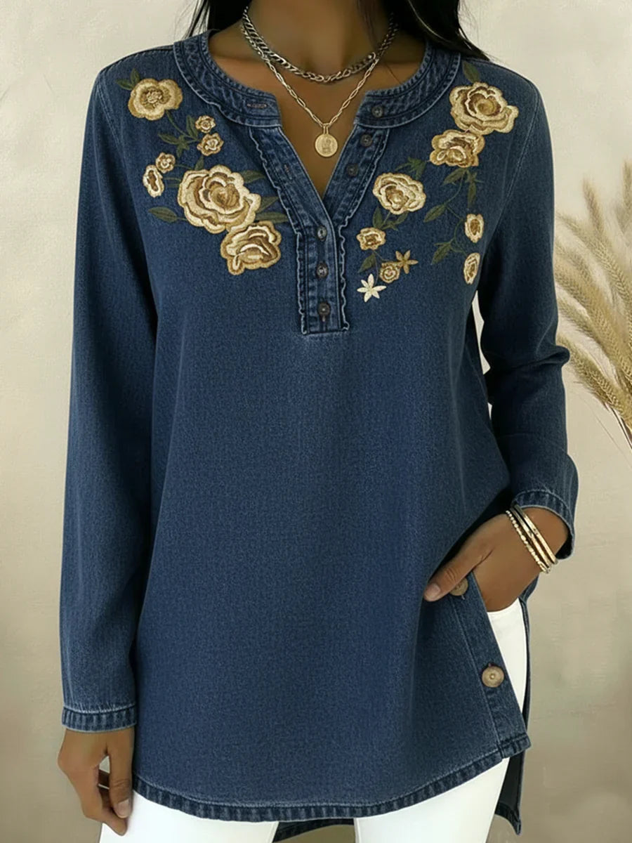 Seyla™ – Giacca in denim con fiori