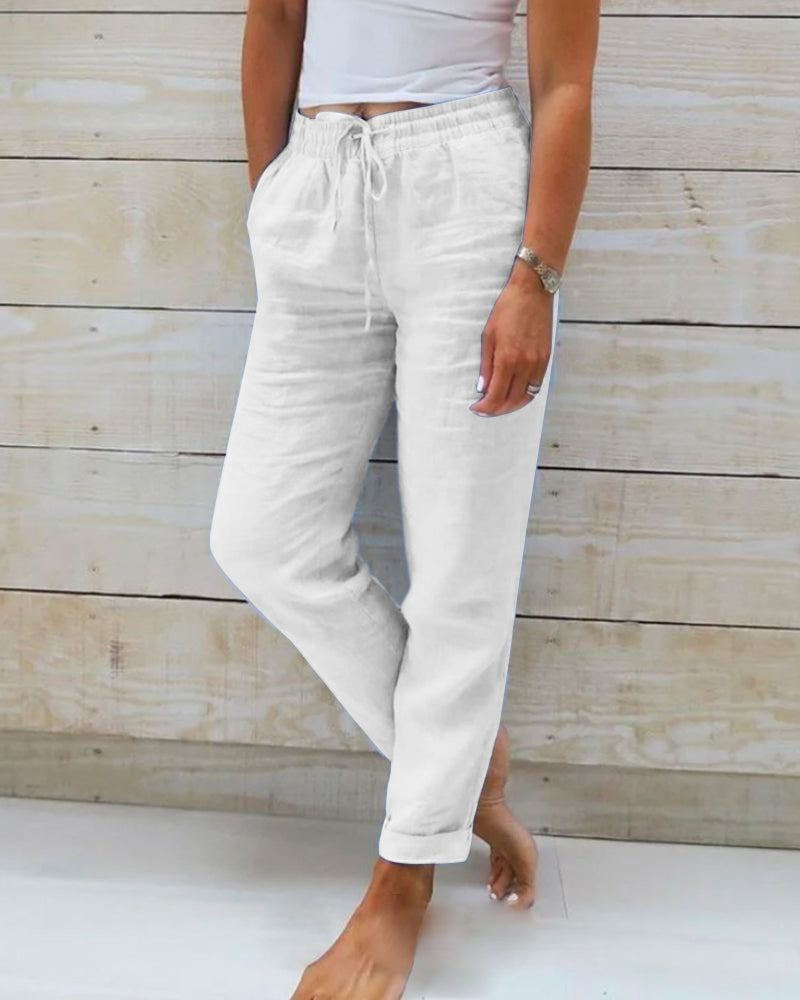 Anouk | Casual Katoenen Linnen Broek