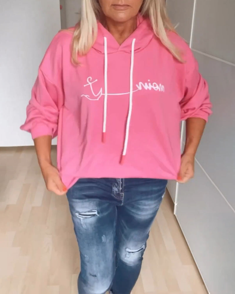 Femke | Losse Hoodie met Ankerprint
