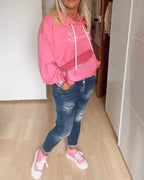 Femke | Losse Hoodie met Ankerprint