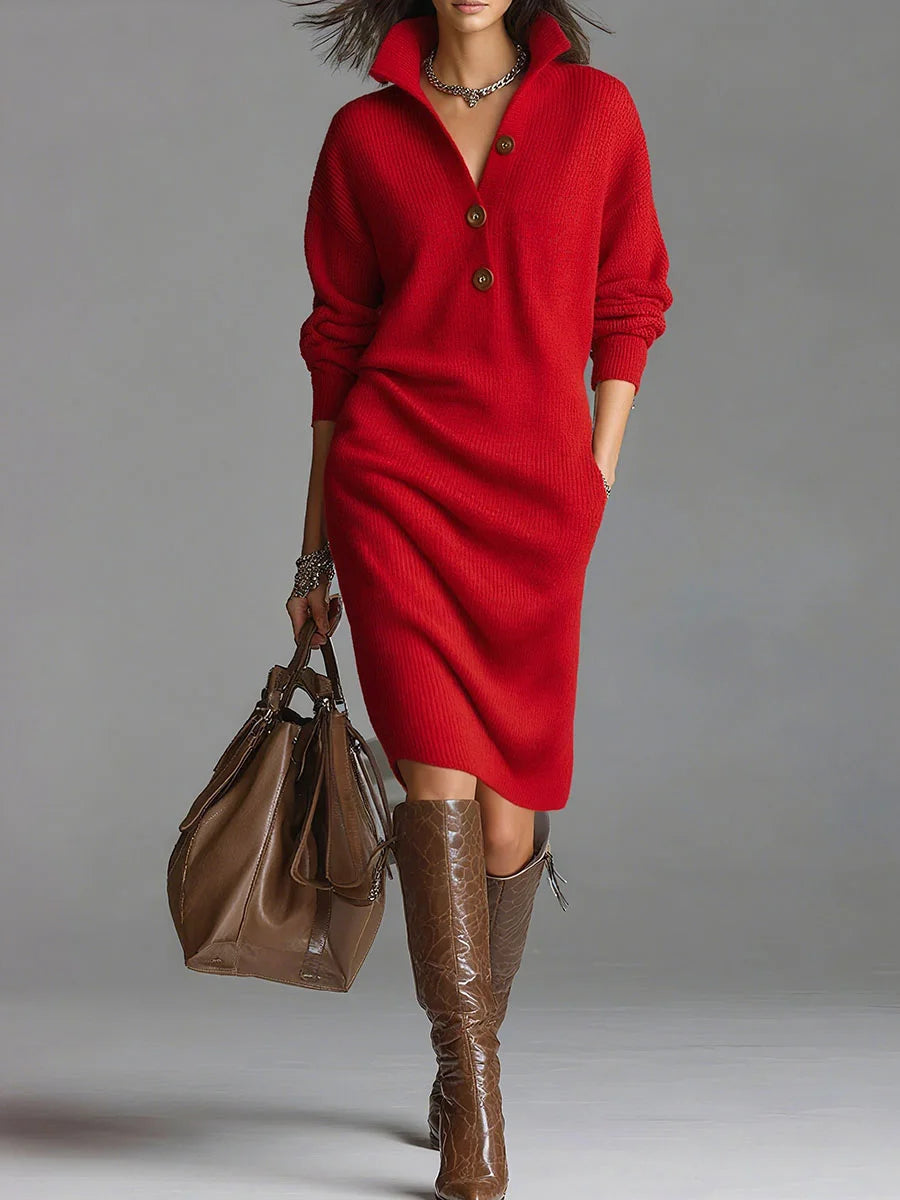 Fulvia | Abito Midi a Coste Chic