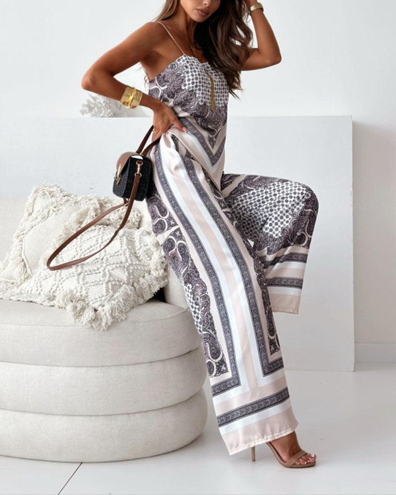 Elena | Set di due pezzi eleganti con top lacci e pantaloni presto per le vacanze