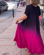 Anna | Casual Geplooide Ombre-jurk