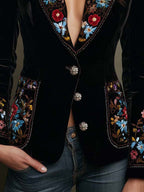 Apollonia | Blazer Ricamato Floreale Multicolore