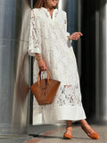 Salice | Abito Midi Scollo a V Fiori Glamour da Spiaggia