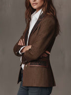 Giselda | Blazer a Pannelli Stampa Chevron