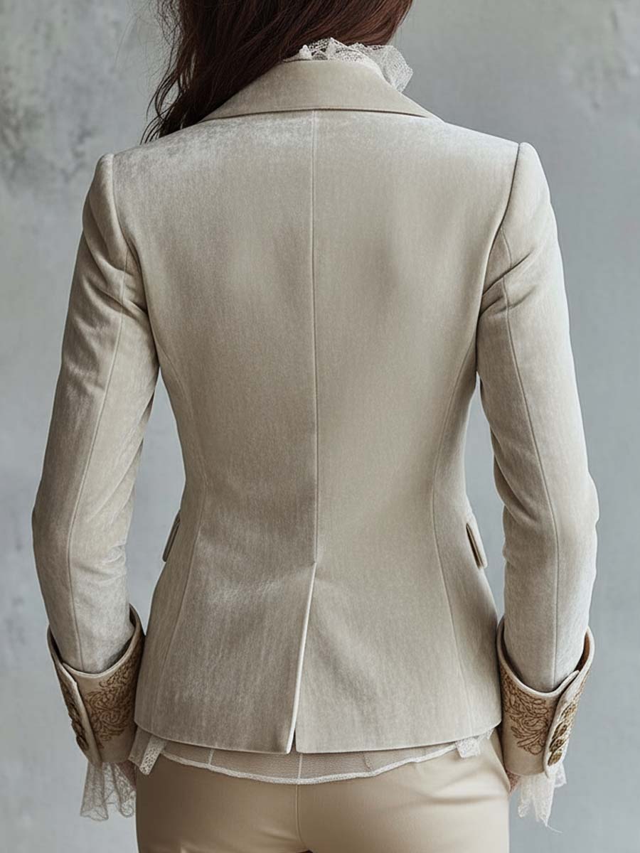 Costanza | Blazer Tailleur Avorio Ricamato