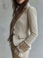 Costanza | Blazer Tailleur Avorio Ricamato