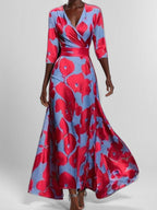 Leggi | Completo Elegante Maxi Abito Midi Glamour Bordo Mare