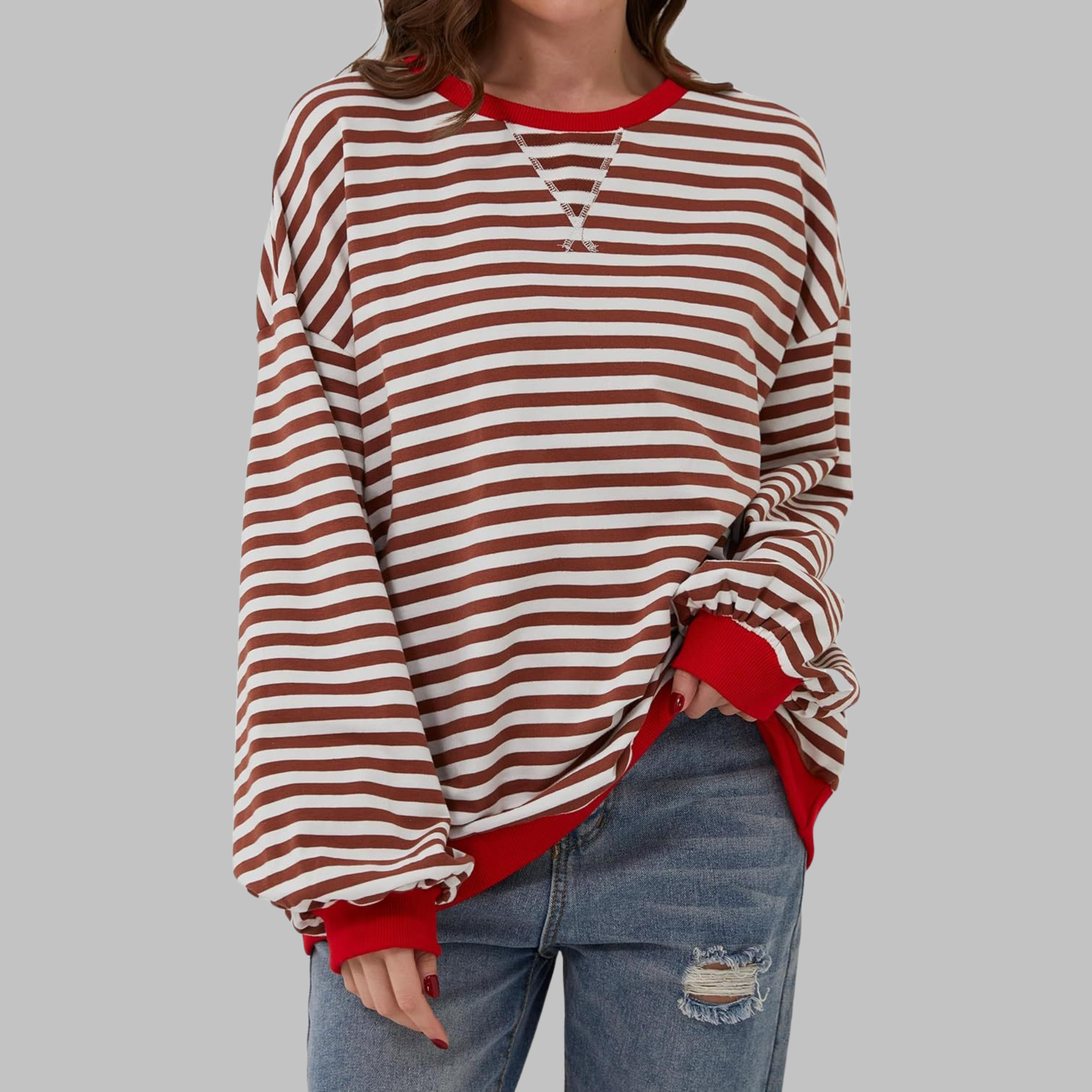 Amelia™ – Maglione a strisce Blødstrikket