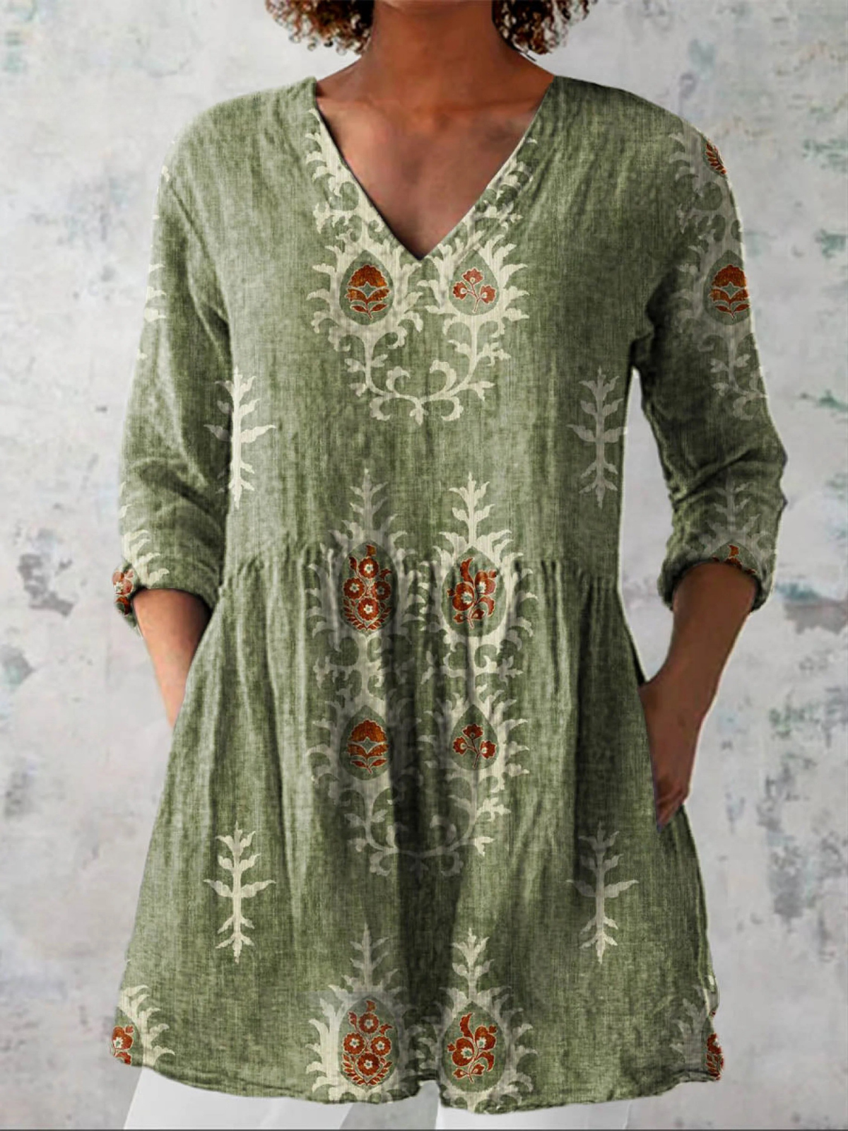 Maeve | Blusa lunga con taglio a V