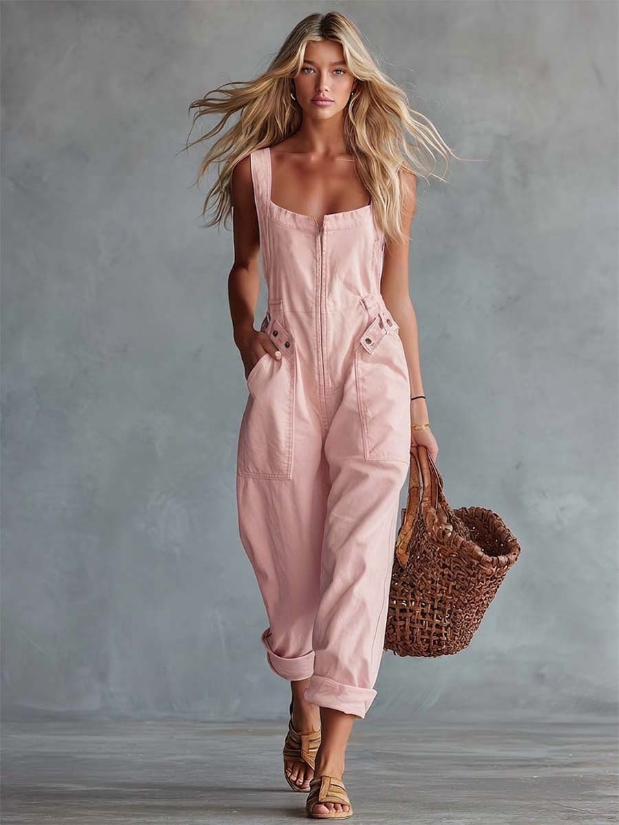 Greta | Salopette in denim lavato dal carattere vintage e moderno