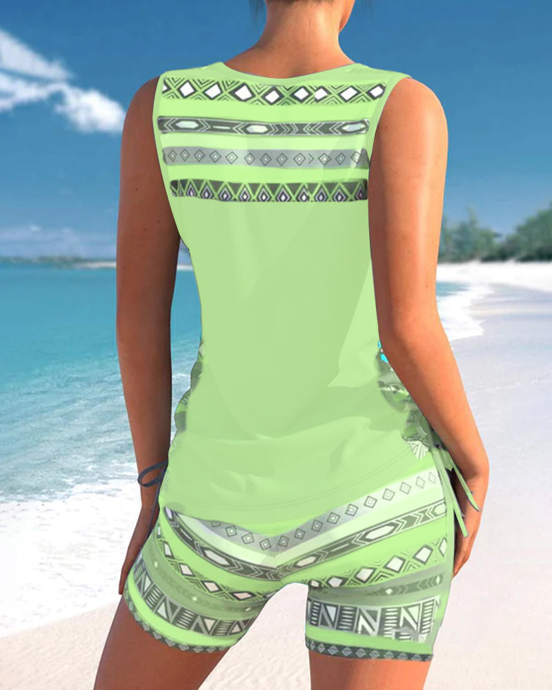 Márcia - tankini con stampa geometrica