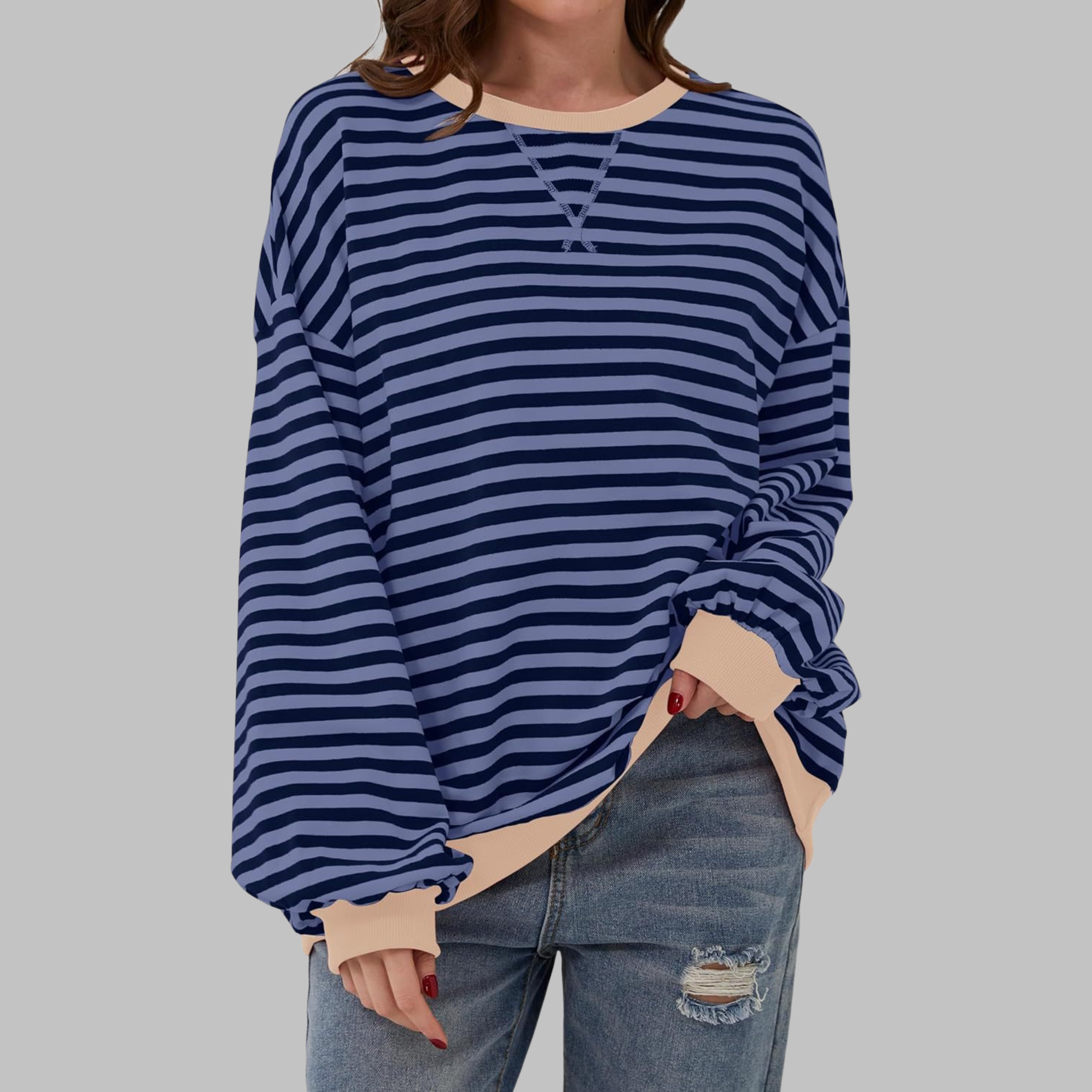 Amelia™ – Maglione a strisce Blødstrikket