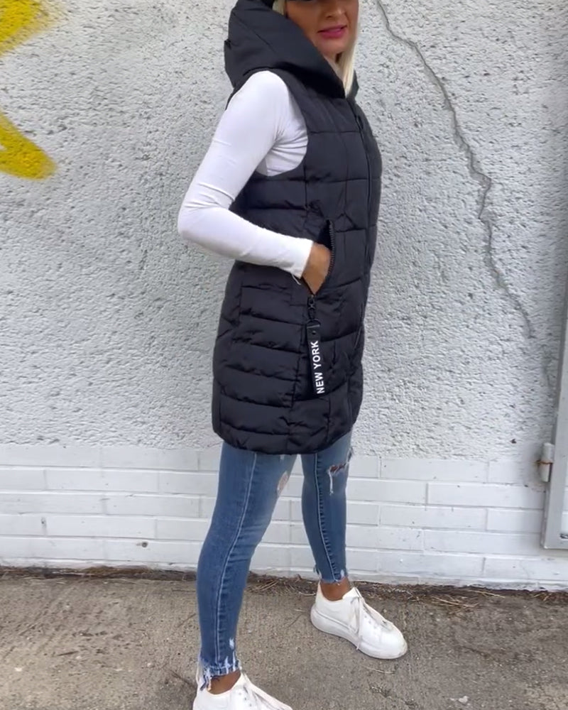 Julia | Mouwloze Gewatteerde Jas