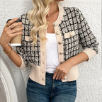 Laluna® | Cardigan Geruite con Knoopsluiting