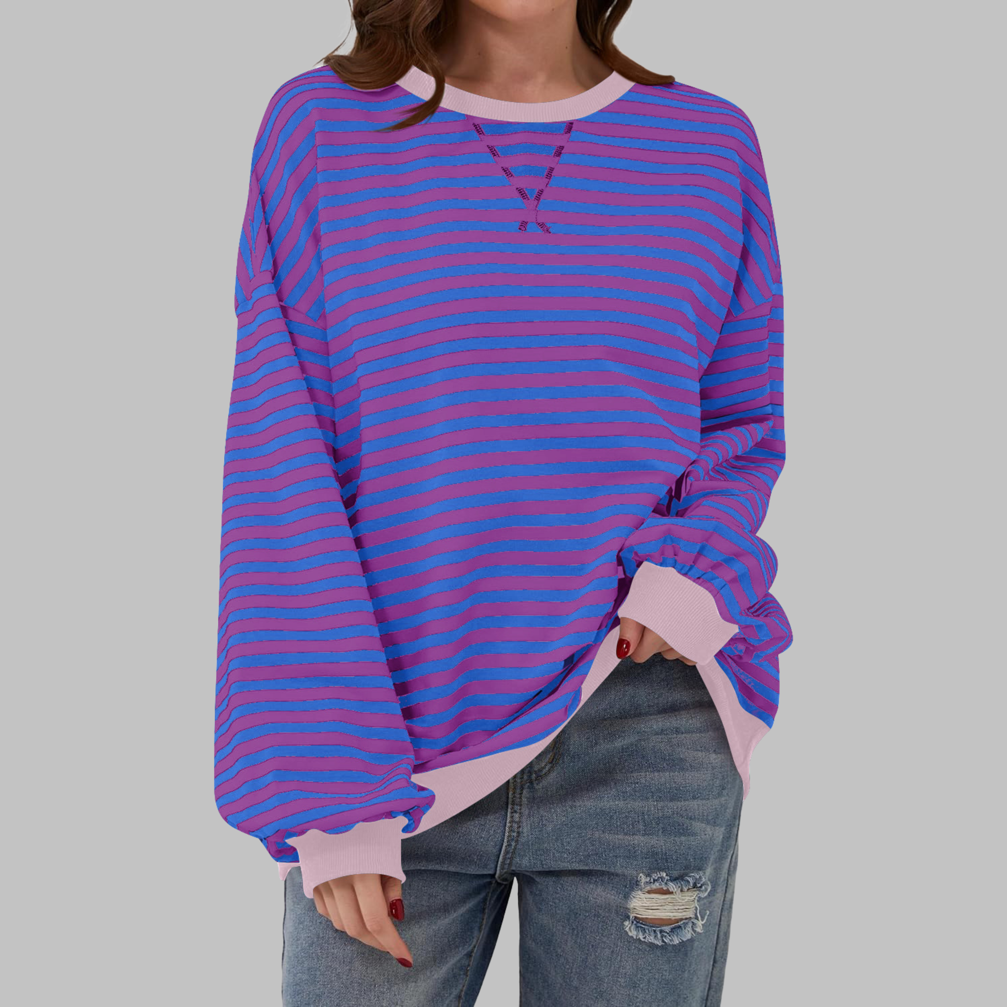 Amelia™ – Maglione a strisce Blødstrikket