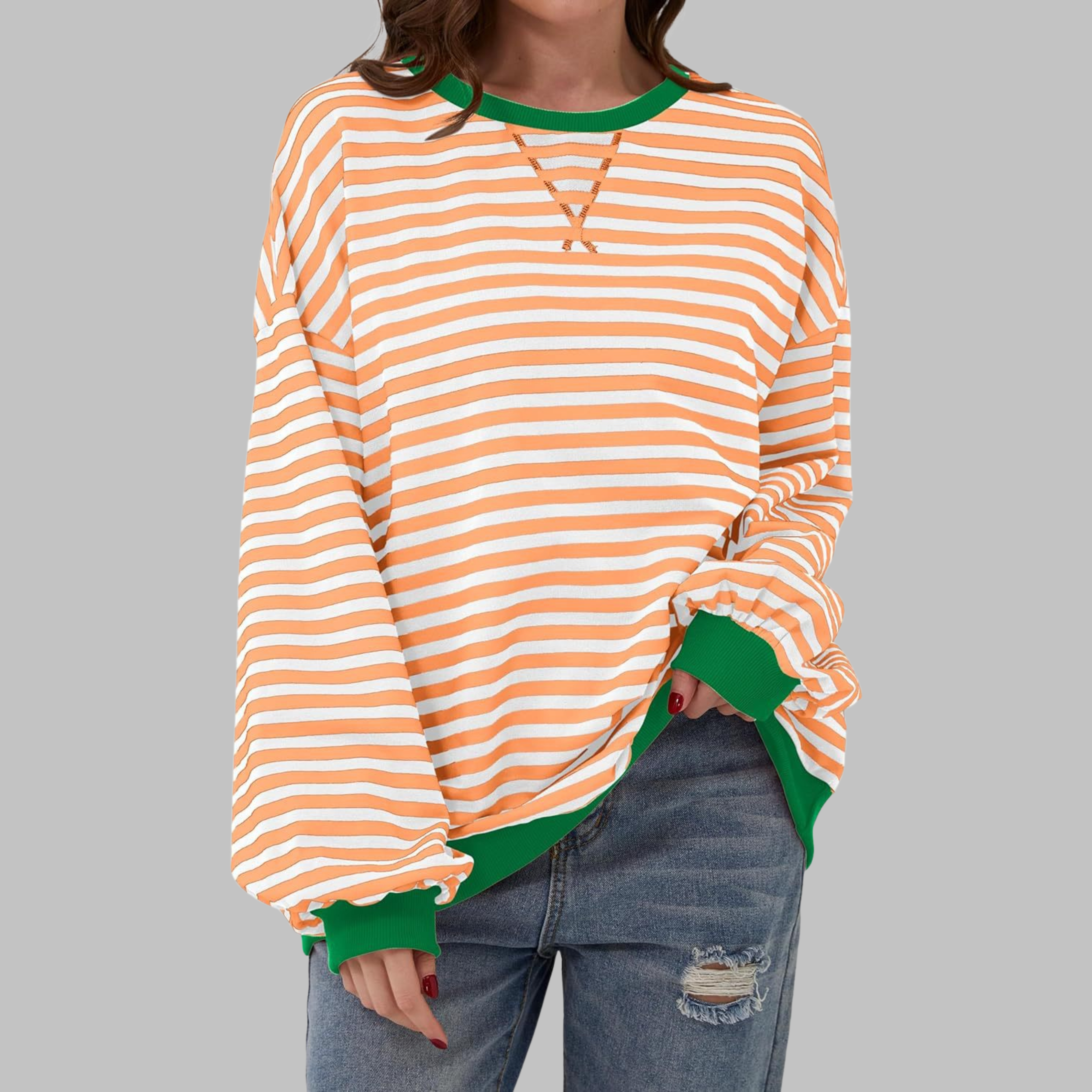 Amelia™ – Maglione a strisce Blødstrikket