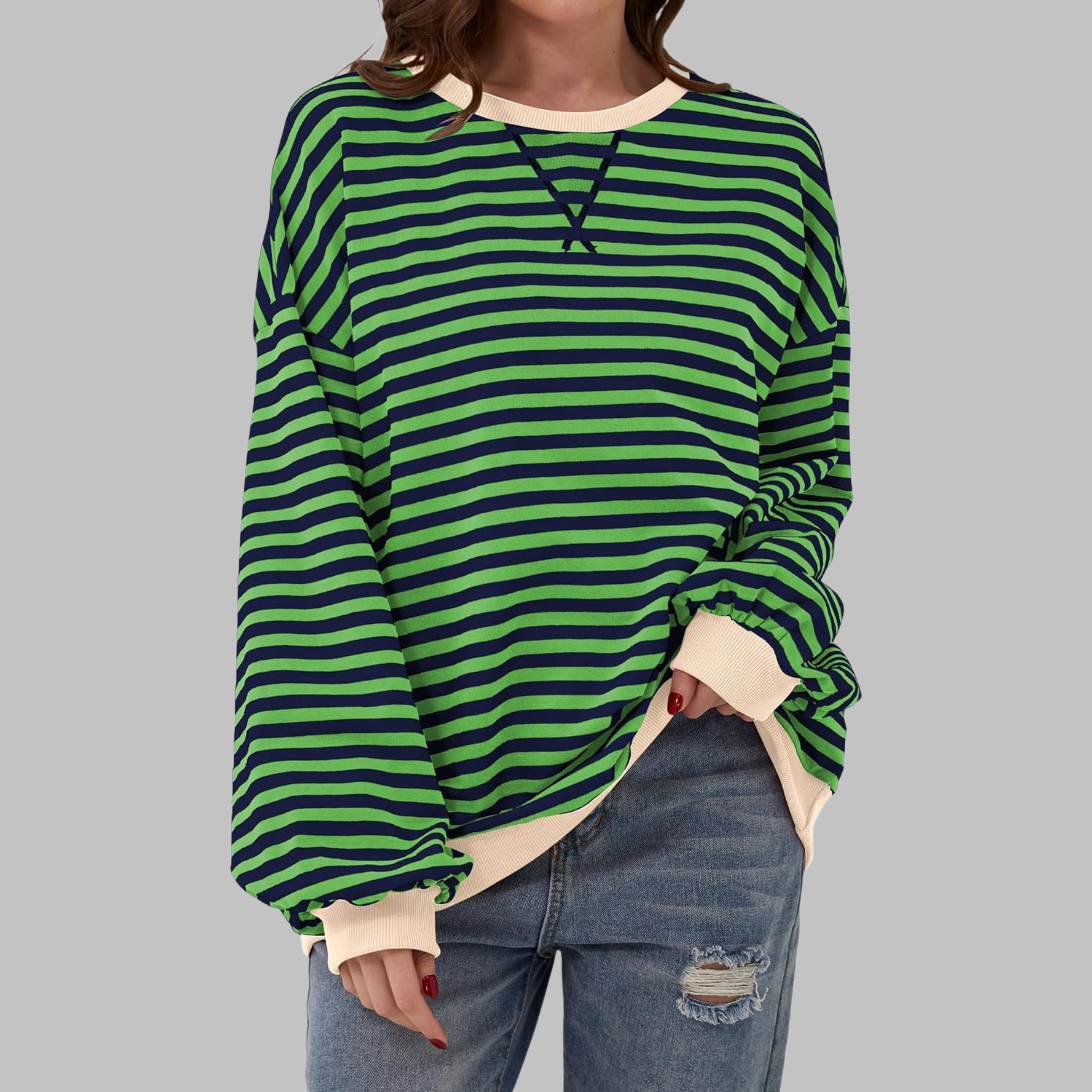 Amelia™ – Maglione a strisce Blødstrikket