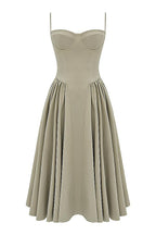 Marloes | Twill Korset Midi Jurk
