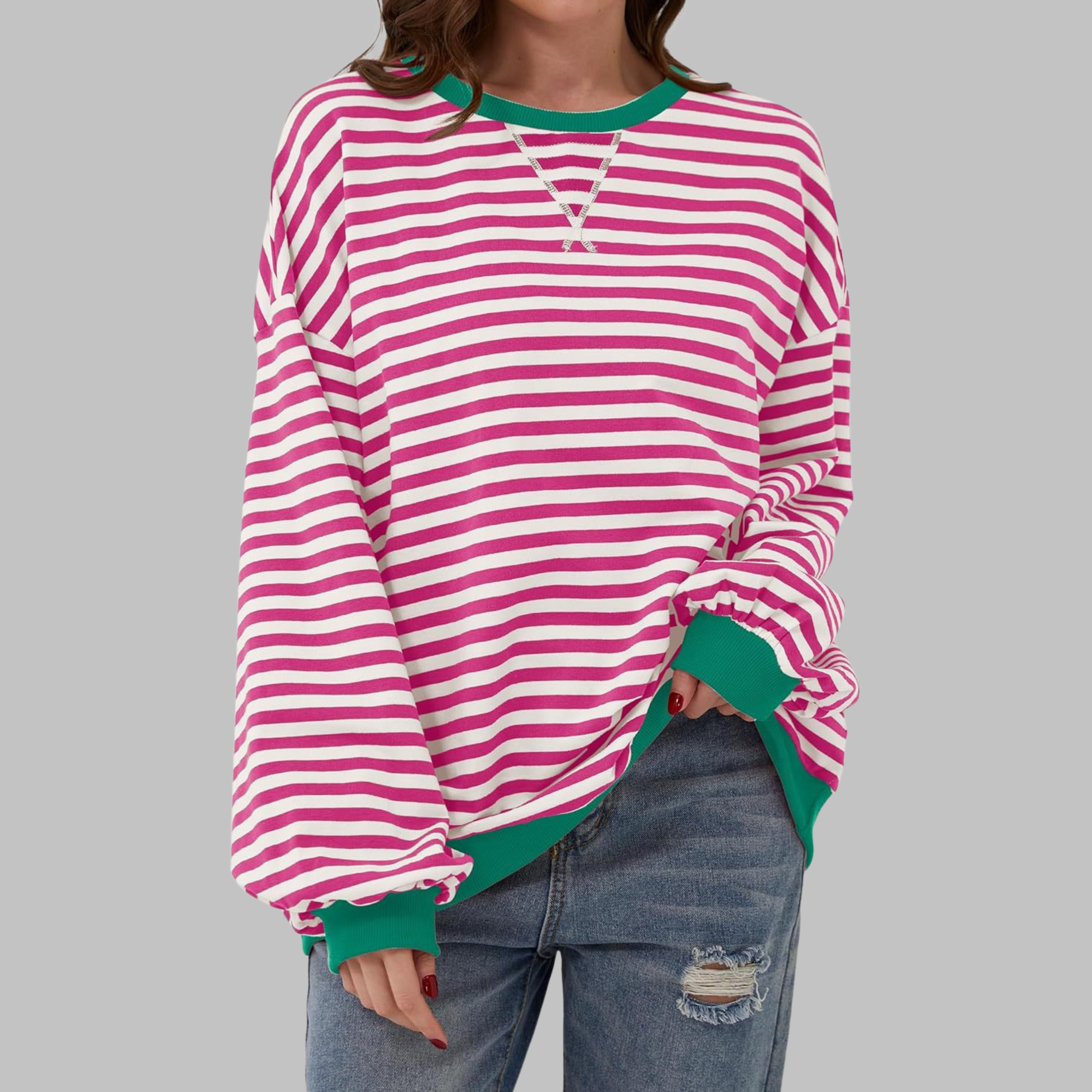 Amelia™ – Maglione a strisce Blødstrikket