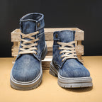 Handgemaakte Denim Boots