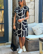 Laluna® | Jurk met Korte Mouwen