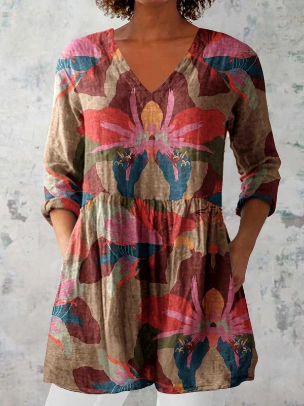 Armonia | Blusa lunga con scollo a V