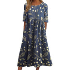 Julie™ - Elegante Broderet Midi Kjole