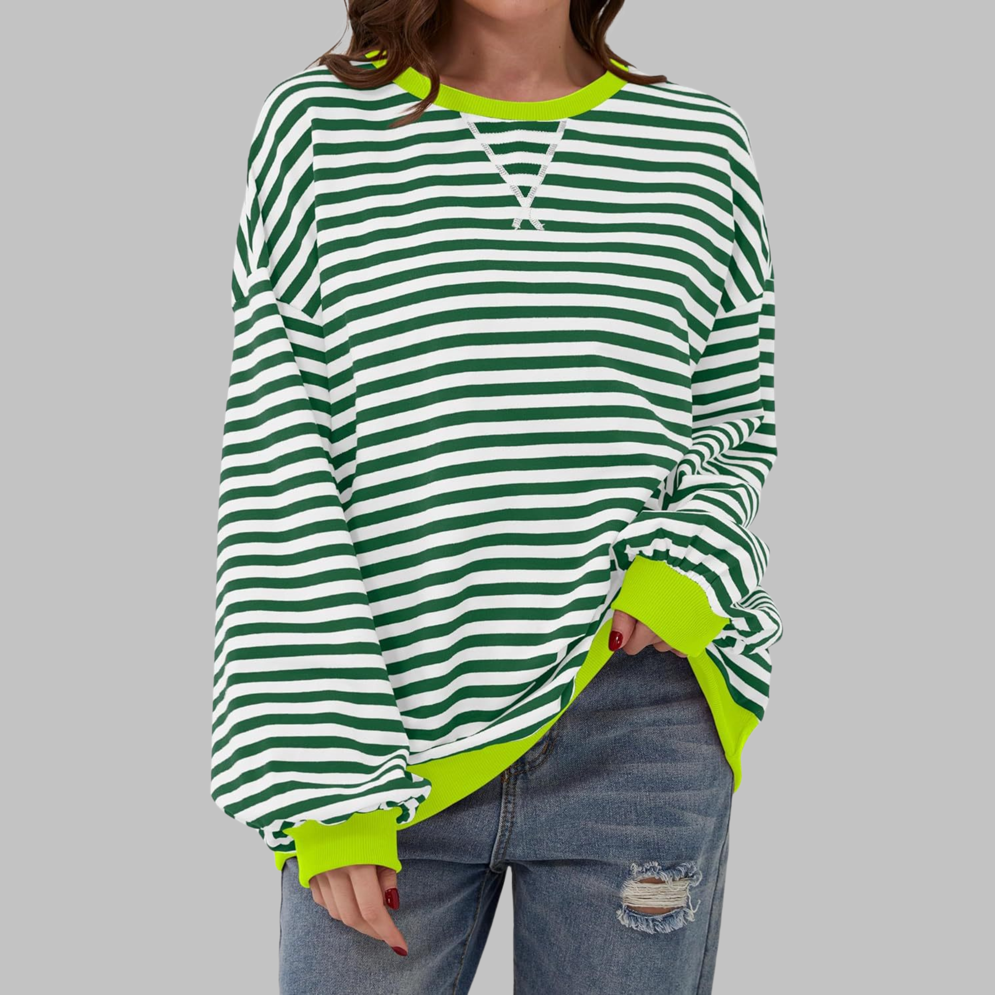 Amelia™ – Maglione a strisce Blødstrikket