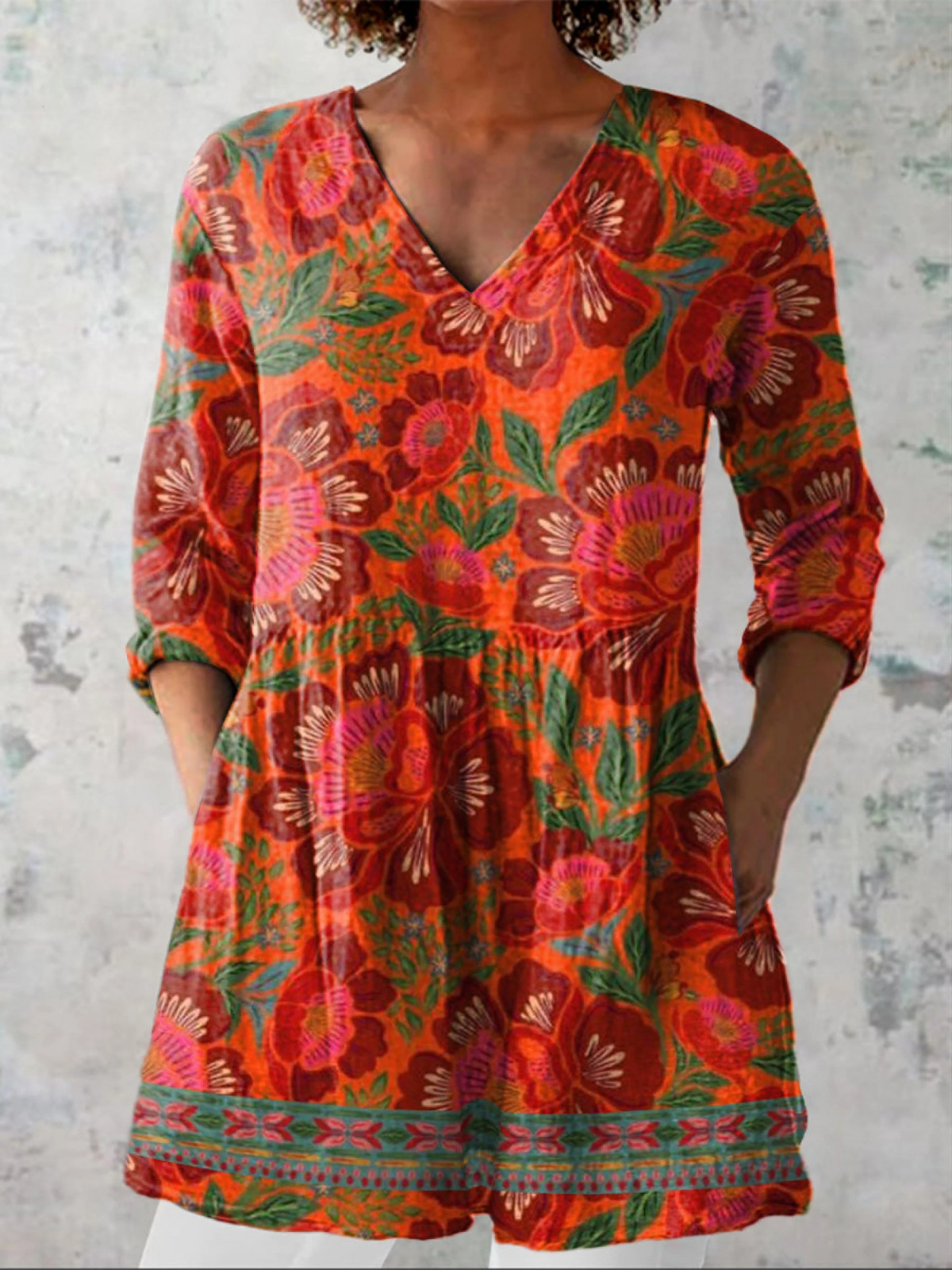 Felicità | Blusa lunga a forma di V