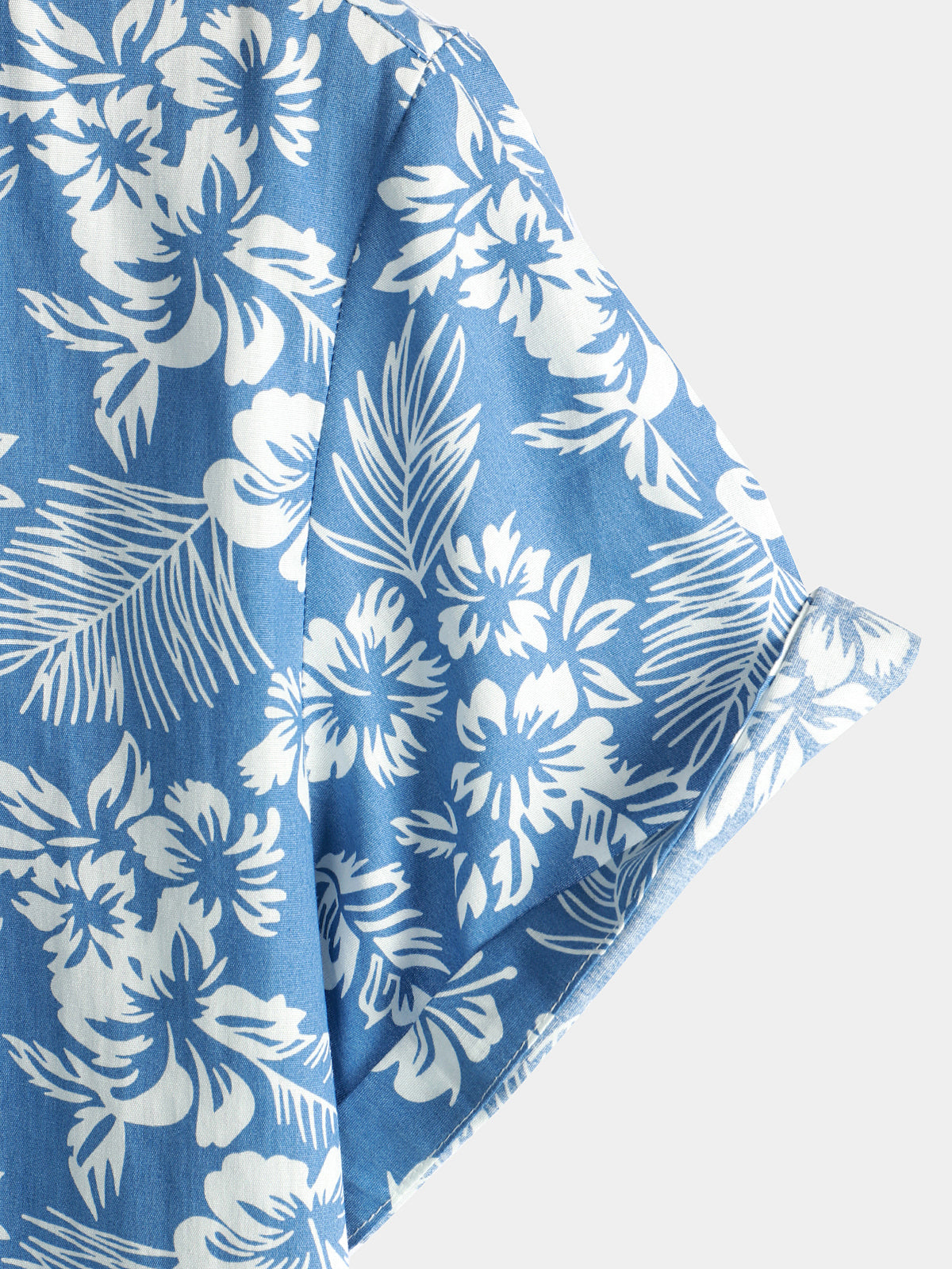 Hawaïblouse met korte mouwen en bloemenpatroon