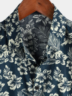 Katoenen Hawaii Overhemd met Korte Mouwen