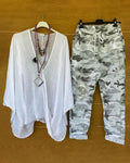 Casual Tweedelige Set met Camouflageprint