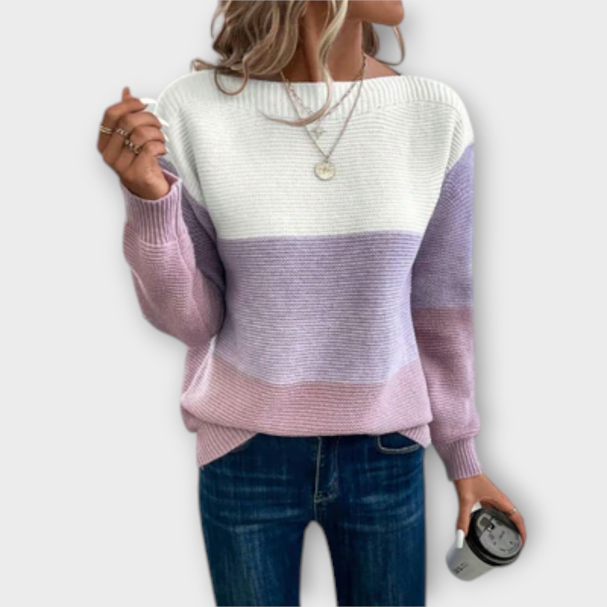 Vier™ - Elegante troje patchwork trefarvet