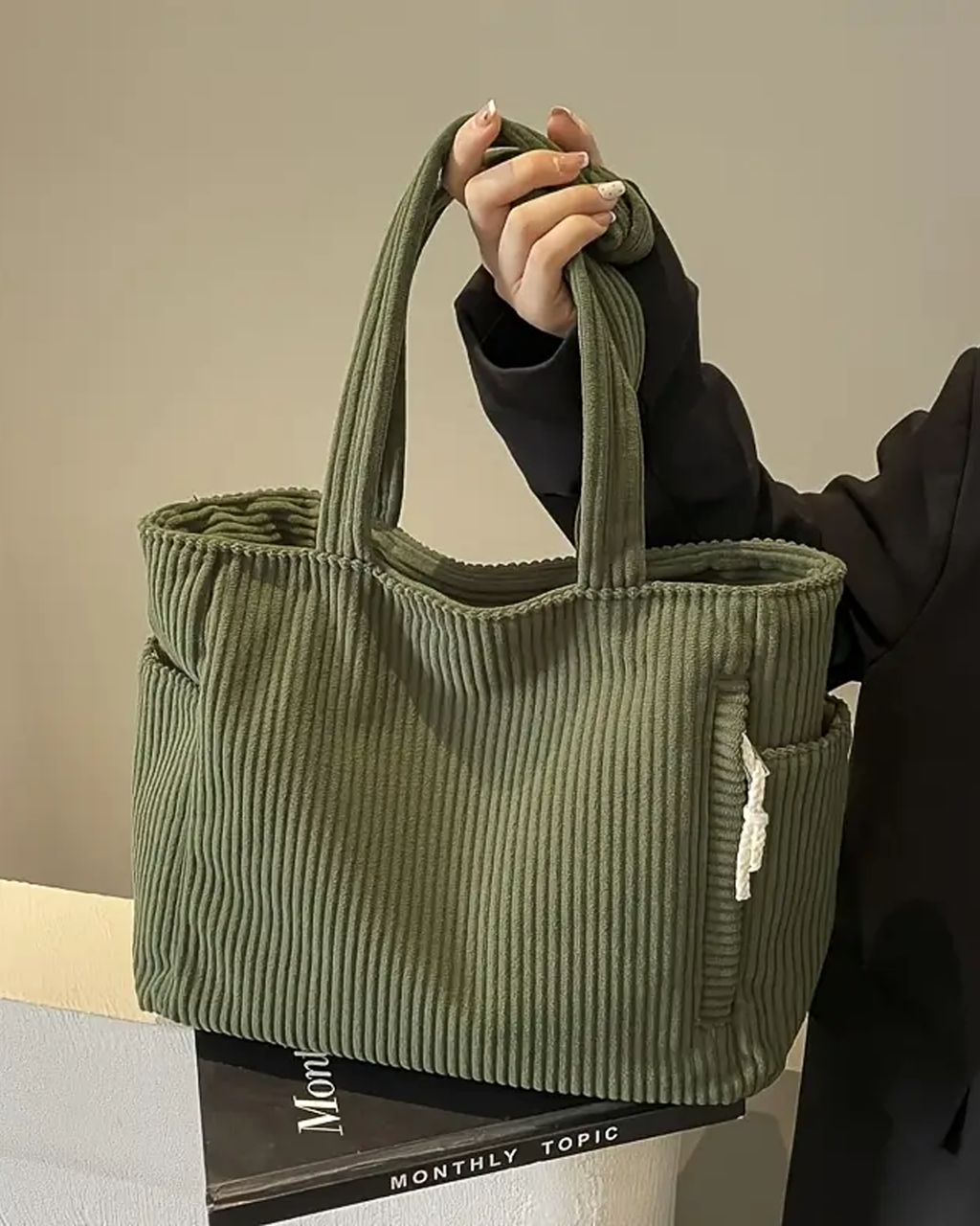 Tessa | Geribbelde Totetas met Koorddetail