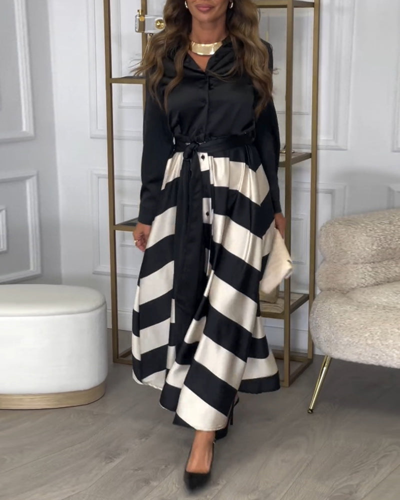 Ariana | Abito Eleganza a Righe