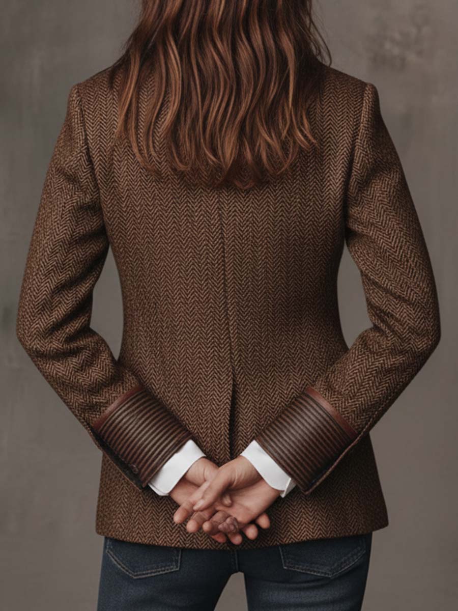 Giselda | Blazer a Pannelli Stampa Chevron