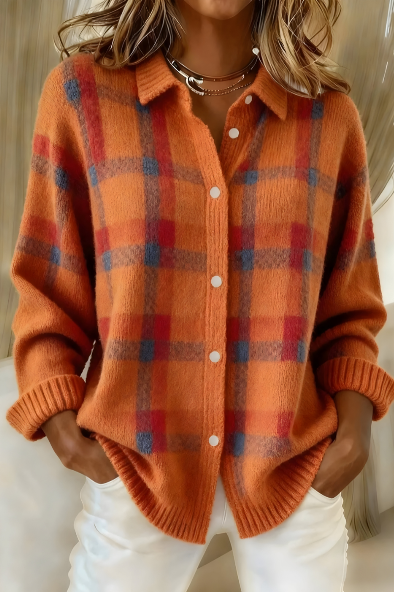 Caterina | Cardigan a Quadri
