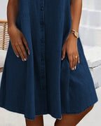 Nina | Casual Jeansjurk met Kraag