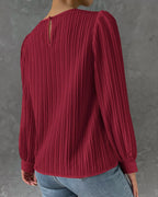 Roos | Lantaarnmouwen Effen Blouse