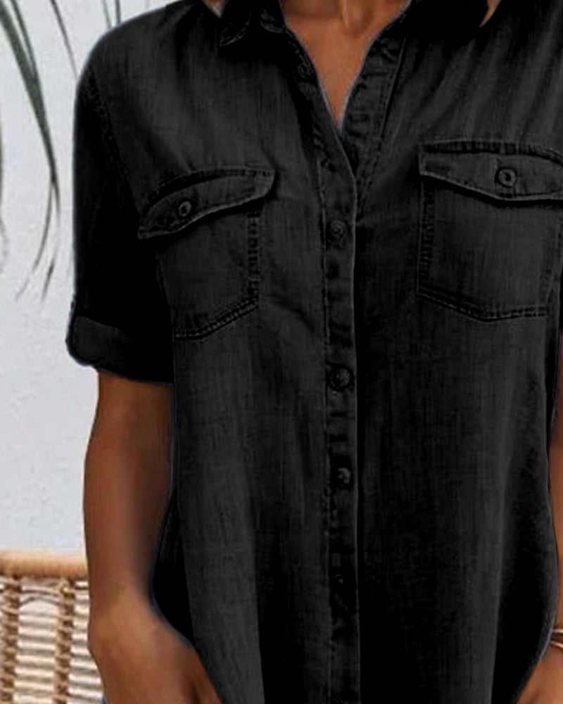 Nina | Casual Jeansjurk met Kraag