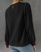 Roos | Lantaarnmouwen Effen Blouse