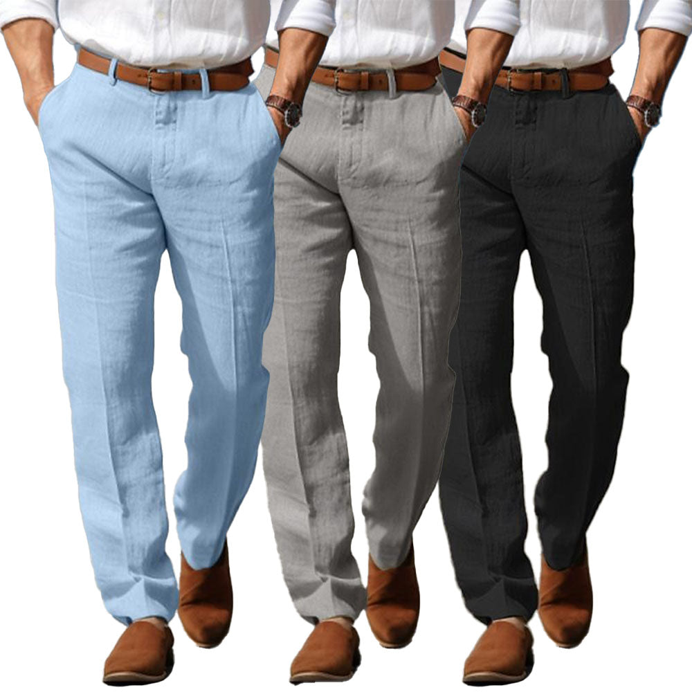 Luxe Heren Linnen Broek (Met Riemloop)