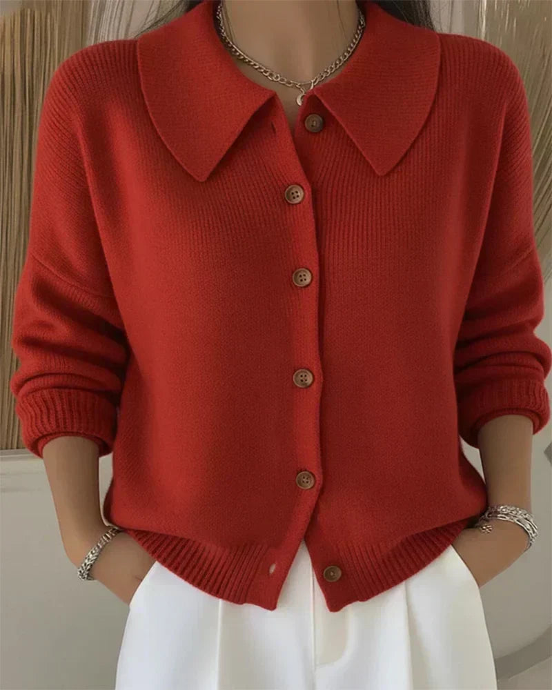 Vespera | Cardigan con Collo e Bottoni
