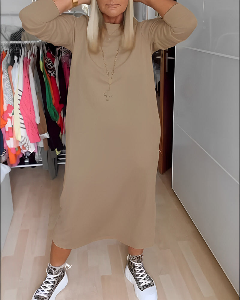 Emma | Casual Jurk met Ronde Hals