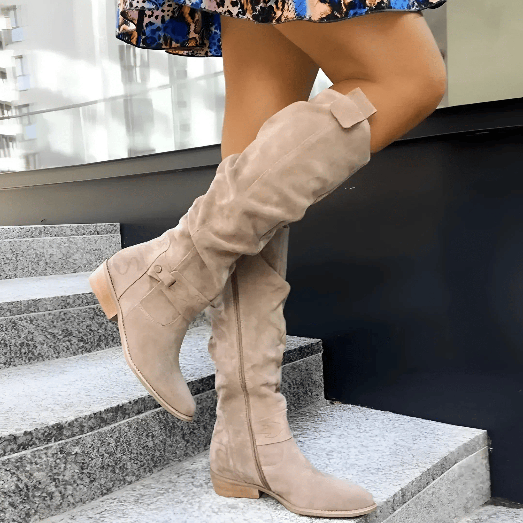 Ilse | Stijlvolle Suède Knieboots